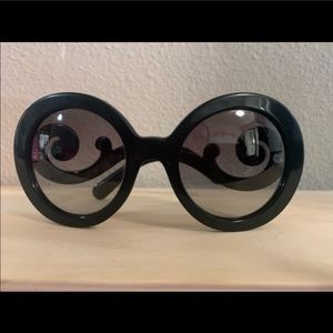 Authentic Prada black Baroque sunglasses.
